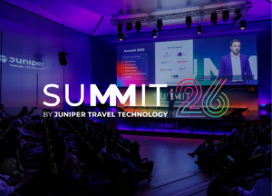 Escenario principal de SUMMIT 2026 by Juniper Travel Technology reuniendo al ecosistema global del travel tech