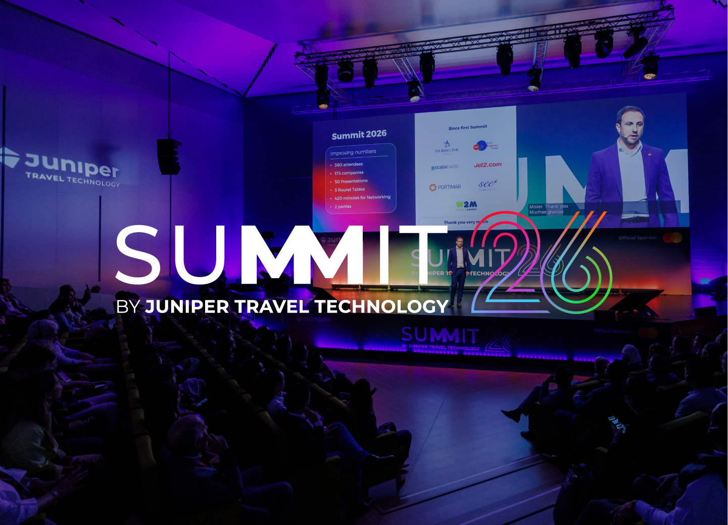 SUMMIT 2026 by Juniper Travel Technology bringing together the global travel technology ecosystem at a keynote session