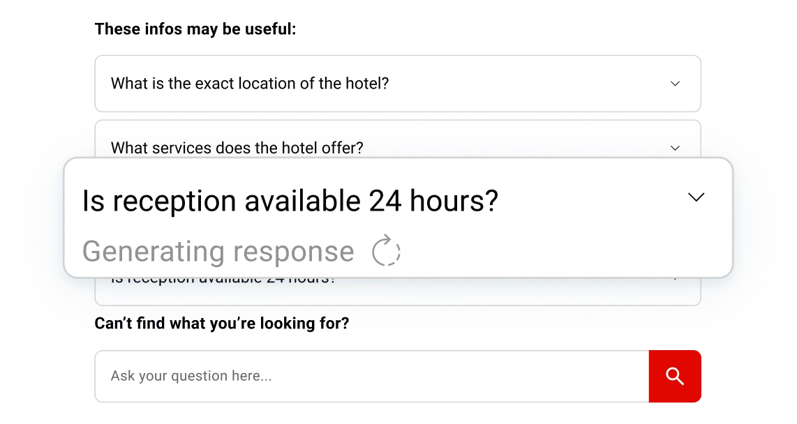 FAQs by AI processes hotel information using artificial intelligence