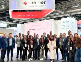 Juniper Travel Technology at FITUR 2025 showcasing the Juniper Booking Engine Website, revolutionizing online travel distribution.